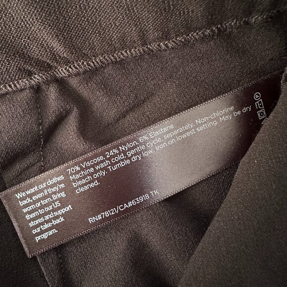 Eileen Fisher Black Cuffed Pull On Pants XS Slacks Trousers - Picture 4 of 6